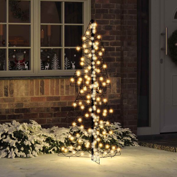 vidaXL &Aacute;rvore de Natal com 160 LEDs Branco quente 150 cm Vime