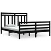 vidaXL Estrutura de cama 160x200 cm pinho maci&ccedil;o preto
