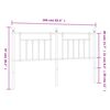 vidaXL Cabeceira de cama 160 cm metal branco
