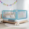 vidaXL Barra de seguran&ccedil;a p/ cama infantil tecido 180x25 cm azul