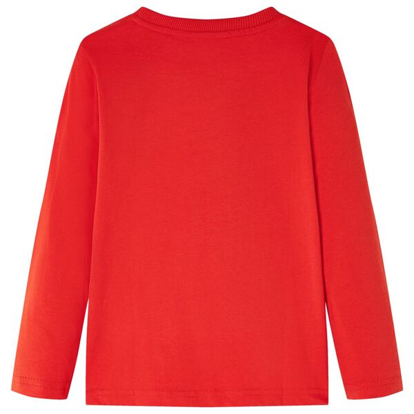 T-shirt de manga comprida para criança vermelho 104