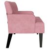 vidaXL Banco Chesterfield Rosa 112 x 65.5 x 75 cm Veludo