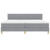 vidaXL Cama Box com colch&atilde;o Cinzento-claro 200 x 200 cm tecido