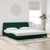 vidaXL Estrutura de cama sem colch&atilde;o 200x200 cm veludo verde-escuro