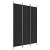 vidaXL Biombo/divis&oacute;ria com 3 pain&eacute;is 150x220 cm tecido preto