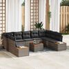 vidaXL Conjunto de Sof&aacute; de Jardim 5 pcs Cinzeto Polirattan