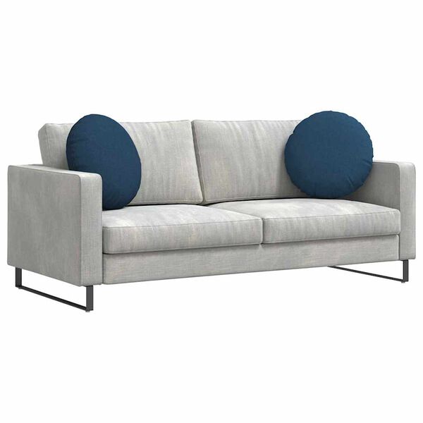 vidaXL Almofadas de Assento 2 pcs Azul &Oslash;50 x 19 cm tecido