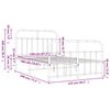 vidaXL Estrutura de cama com cabeceira e p&eacute;s 120x190 cm metal branco