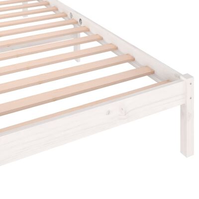 vidaXL Estrutura de cama 90x200 cm pinho maciço branco