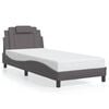 vidaXL Estrutura de cama Viana sem colch&atilde;o couro artificial 80x200 cm cinzento