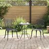 vidaXL Cadeira de Jardim 2 pcs Preto 55 x 56.5 x 91cm Alum&iacute;nio