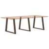 vidaXL Pés para mesa de jantar em formato de V, 3 peças, aço natural, 70x(72-73,3) cm, aço