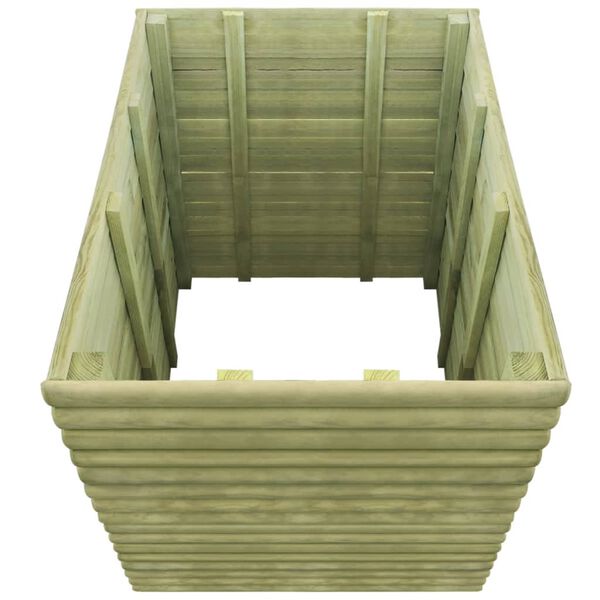 vidaXL Canteiro elevado para jardim 106x106x96 cm pinho impregnado