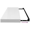 vidaXL Prateleira de parede suspensa 90x23,5x3,8 cm MDF branco