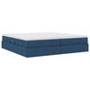 vidaXL Cama com arruma&ccedil;&atilde;o e colch&atilde;o Azul 200 x 200 cm Poli&eacute;ster