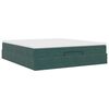 vidaXL Estrutura de cama otomana com colchão 180x200 cm verde escuro