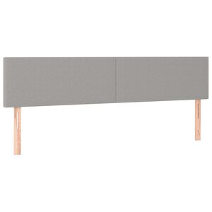 vidaXL Cabeceiras cinzento-claro 200x5x78/88 cm tecido