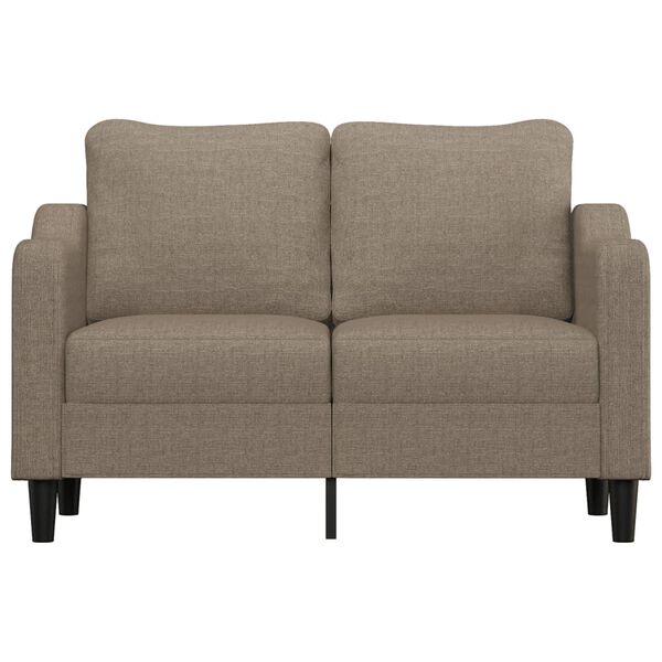 vidaXL Sof&aacute; de 2 lugares tecido 120 cm cinzento-acastanhado