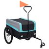 vidaXL Reboque bicicleta p/ animais XXL 2-em-1 azul/cinzento/preto