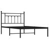 vidaXL Estrutura de cama com cabeceira 100x200 cm metal preto
