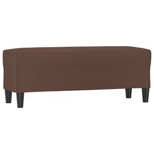 vidaXL Banco 100x35x41 cm couro artificial castanho