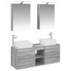 vidaXL Conjunto de M&oacute;veis para Banheiro 5 unid. Sonoma cinzento