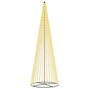 vidaXL &Aacute;rvore de Natal LED 485 cm 1632 LED Branco quente Ferro Preto