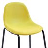 vidaXL 3 pcs conjunto de bar tecido amarelo