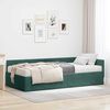 vidaXL Estrutura de Cama de Canto com Colch&atilde;o 2 pcs Verde Veludo