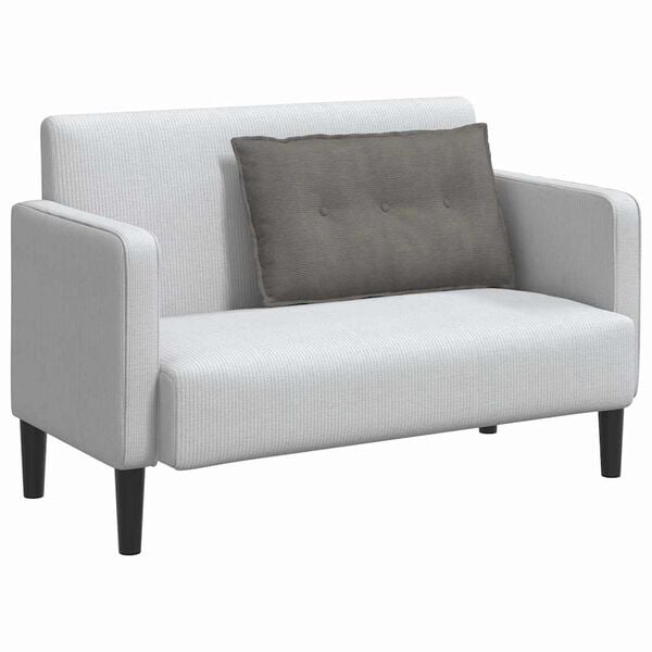 vidaXL Travesseiro para Costas Cinzento-claro 80 x 50 cm