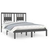 vidaXL Estrutura de cama 140x190 cm madeira de pinho maci&ccedil;a cinzento