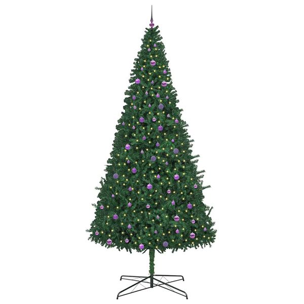 vidaXL &Aacute;rvore de Natal com luzes decorativas de corda Verde 400 cm PVC
