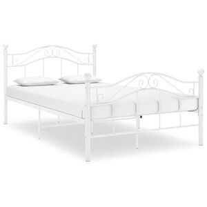 vidaXL Estrutura de cama 120x200 cm metal branco