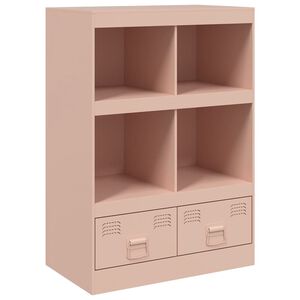 vidaXL Aparador alto 67x39x95 cm a&ccedil;o rosa