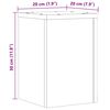 vidaXL Suportes p/ plantas 2 pcs 20x20x30 cm derivados madeira