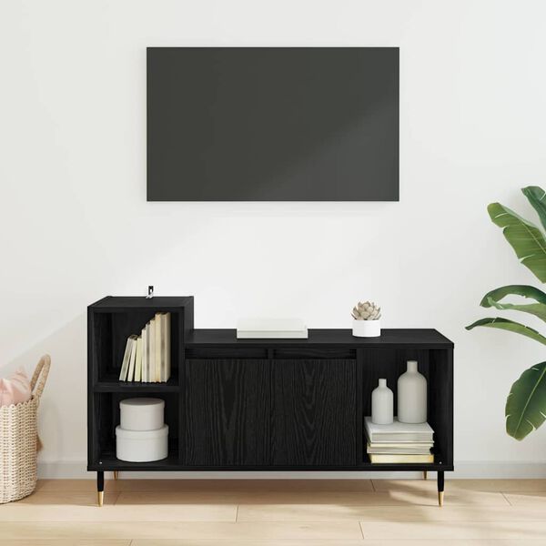 vidaXL Gabinete para TV Carvalho Preto 100 x 35 x 55 cm