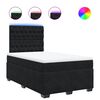 vidaXL Cama boxspring com colch&atilde;o 120x190 cm veludo preto