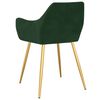 vidaXL Cadeiras de jantar 2 pcs veludo verde-escuro