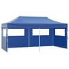 vidaXL Tenda dobr&aacute;vel profissional festas 4 paredes 3x6m a&ccedil;o azul