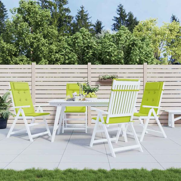 vidaXL Almofadões p/ cadeira encosto alto 4 pcs oxford verde brilhante