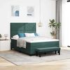 vidaXL Cama Box com colch&atilde;o Verde-escuro 160 x 200 cm Veludo