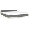 vidaXL Estrutura de cama sem colch&atilde;o 180x200 cm tecido cinzento-escuro
