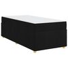 vidaXL Estrutura da Cama com colch&atilde;o Preto 100 x 200 cm tecido