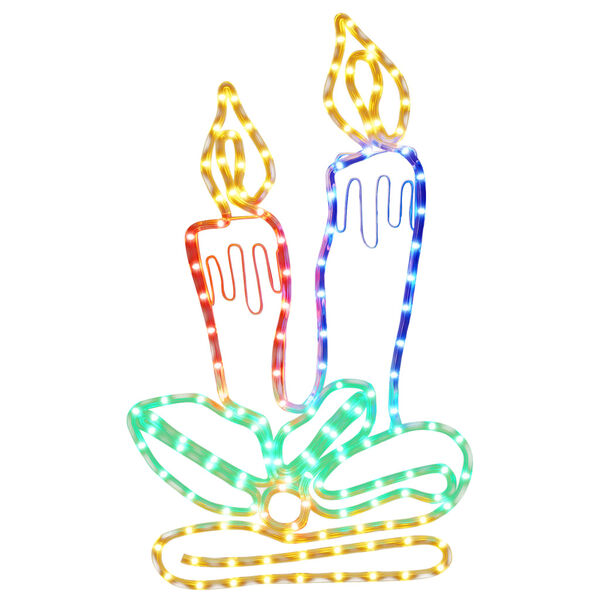 vidaXL Figura de velas de Natal com 144 luzes LED 70x42 cm