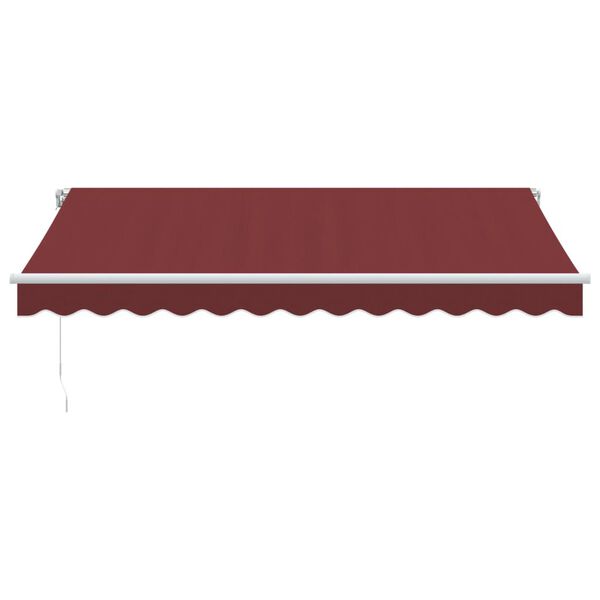 vidaXL Toldo retr&aacute;til manual com luz LED 350x250 cm bord&ocirc;