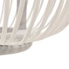 vidaXL Candeeiro suspenso globo 40 W 30x22 cm E27 salgueiro branco