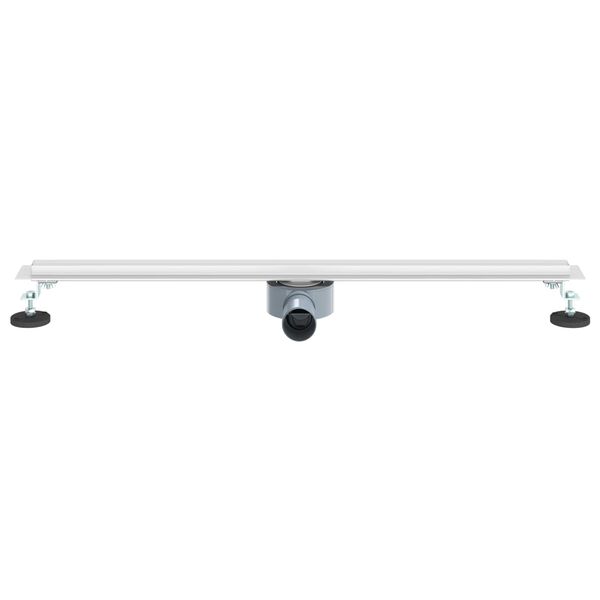 vidaXL Ralo de Chuveiro 360&deg; com Modelo Slim Prateado 80 cm