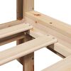 vidaXL Cama com estante sem colch&atilde;o 135x190 cm pinho maci&ccedil;o