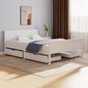 vidaXL Estrutura de cama com 4 gavetas 160x200 cm pinho maci&ccedil;o branco