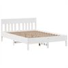 vidaXL Cama sem colch&atilde;o 140x200 cm madeira de pinho maci&ccedil;a branco